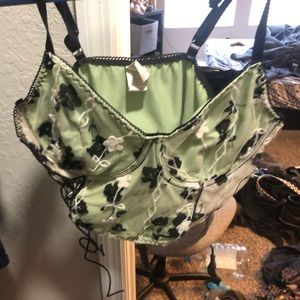 romwe, green crop top, size large